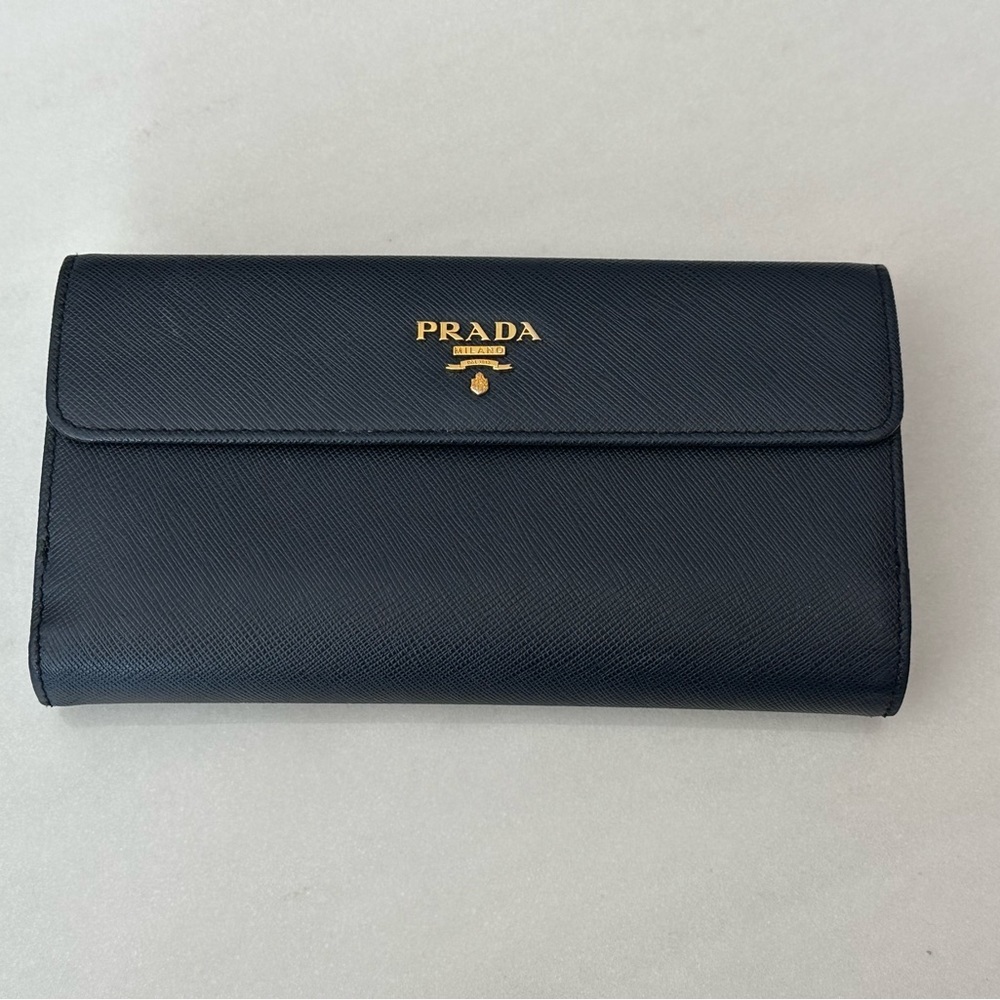 Prada Saffiano Long Leather Wallet